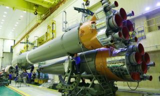 Launch vehicle "package" has been assembled at Baikonur cosmodrome for the upcoming manned launch