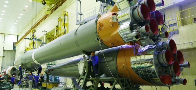 Launch vehicle "package" has been assembled at Baikonur cosmodrome for the upcoming manned launch
